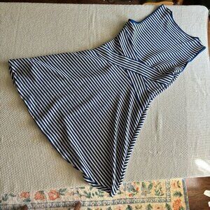 Trulli Size M Dress Blue And White Women's